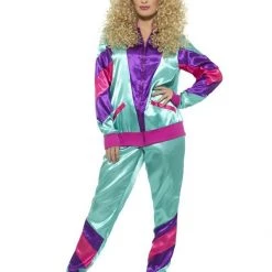 Smiffys 80s Retro Shell Suit Wild Girls Party Ladies Costume