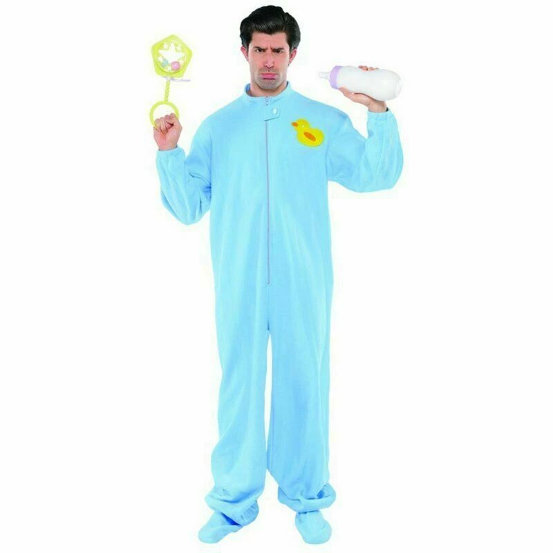 Amscan Costumes Adult Baby Romper Mens Ladies Costume Blue Or Pink 2 Amscan Costumes Adult Baby Romper Mens Ladies Costume Blue Or Pink