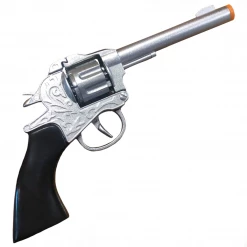 Sweidas Costume Accessories Diecast Cowboy Gun Toy Costume Accessory Cap Gun Silver