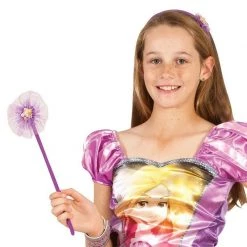 Rubies Deerfield Disney Princess Rapunzel Tangled Size Small 4-6 Girls Costume Tiara Wand And Wig Costumes