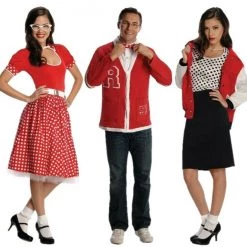 Rubies Deerfield Costumes 50s Rebel Chick Ladies Nerd Guy Mens Ladies Costume