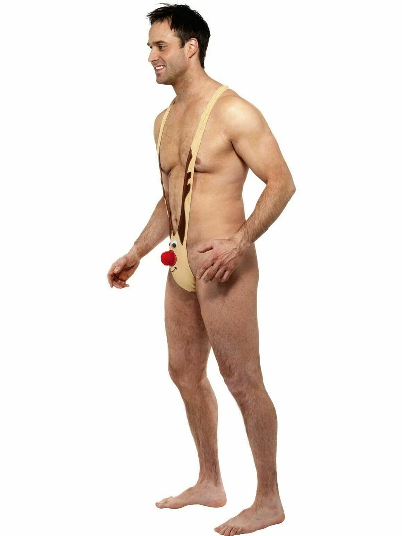 Smiffys Rudolph Reindeer Mankini Mens Christmas Costume And Antlers Christmas Adult Costumes 2 Smiffys Rudolph Reindeer Mankini Mens Christmas Costume And Antlers Christmas Adult Costumes