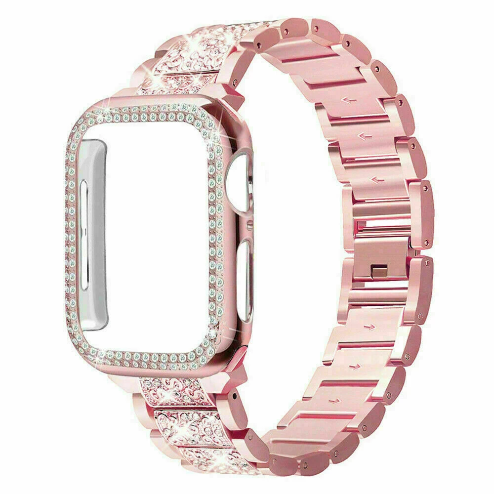 Elegancensplendour Rhinestone Apple Watch Band Bracelet & Diamante Glass Screen Protector 4 Elegancensplendour Rhinestone Apple Watch Band Bracelet & Diamante Glass Screen Protector