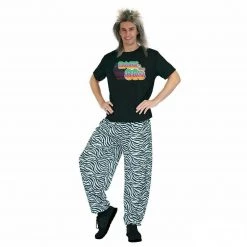 JD Party Adult Mens 80's Punk Rock Pants Fresh Prince Baggy Rapper Zebra 1980 Costume 28 JD Party Adult Mens 80's Punk Rock Pants Fresh Prince Baggy Rapper Zebra 1980 Costume