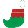Balloon Agencies Mini Elf Boots Felt Christmas Stockings Pack Of 6 Tree Wall Decorations Christmas Decorations