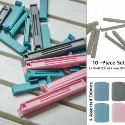 Kmart 10pc Mixed Bag Sealing Clips Food Fresh Reusable Freezer Fridge Plastic Seal