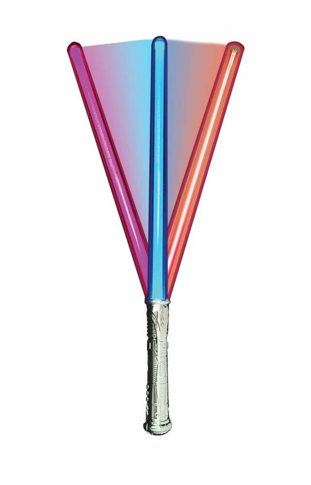Morris Costumes Star Wars Light Saber With Chrome Handle Changes In 3 Colours Costume Accessories 1 Morris Costumes Star Wars Light Saber With Chrome Handle Changes In 3 Colours Costume Accessories