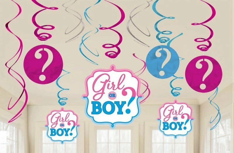 Balloon Agencies Girl Or Boy Gender Reveal Swirl Decorations 12Pk Party Supplies 2 Balloon Agencies Girl Or Boy Gender Reveal Swirl Decorations 12Pk Party Supplies