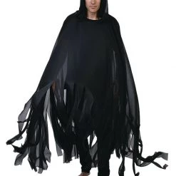 Tomfoolery Reaper Cape Sheer Black Halloween Mens Costume