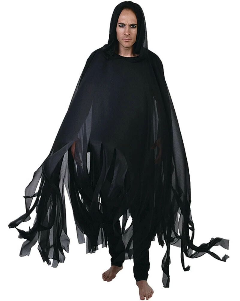 Tomfoolery Reaper Cape Sheer Black Halloween Mens Costume 1 Tomfoolery Reaper Cape Sheer Black Halloween Mens Costume