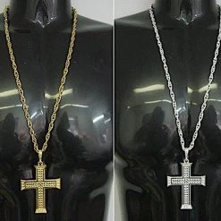 Unbranded Cross Necklace Priest Nun Goth Vampire Costume Accessory | Silver Or Gold