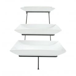 Kmart 3 Tier Serving Plates On Stand Cheese Platter Plank Tapas Grazing Platter
