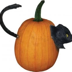 Morris Costumes Halloween Props/Decoration Black Cat Pumpkin Push In Halloween Decoration Black Cat Cake Topper