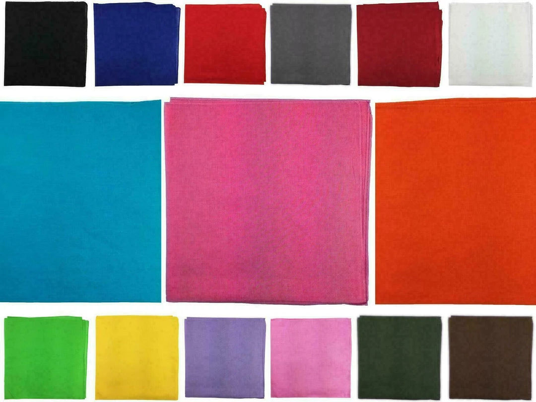 JD Party Costume Accessories Bandana Plain 100% Cotton Head Wrap Durag Biker Scarf Camping Face Mask 1 JD Party Costume Accessories Bandana Plain 100% Cotton Head Wrap Durag Biker Scarf Camping Face Mask