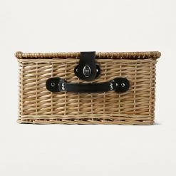 Kmart 4 Person Picnic Basket Set 25Pcs In Rattan Basket Suitcase Home & Garden