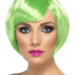 Smiffy's 1920s Babe Short Bob Flapper Costume Wig With Fringe Many Colours