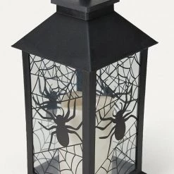 Kmart Spooky LED Light Up Candle Spider Lantern Table Lamp 34cm Halloween Decoration
