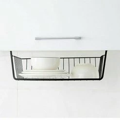 REJECT Hanging Under Shelf Basket Storage Rack For Kitchen Pantry Bathroom Cupboard BLK Home & Garden