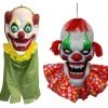 Sweidas Emmett Talking Creepy Giant Hanging Clown Head Halloween Decoration Party Supplies