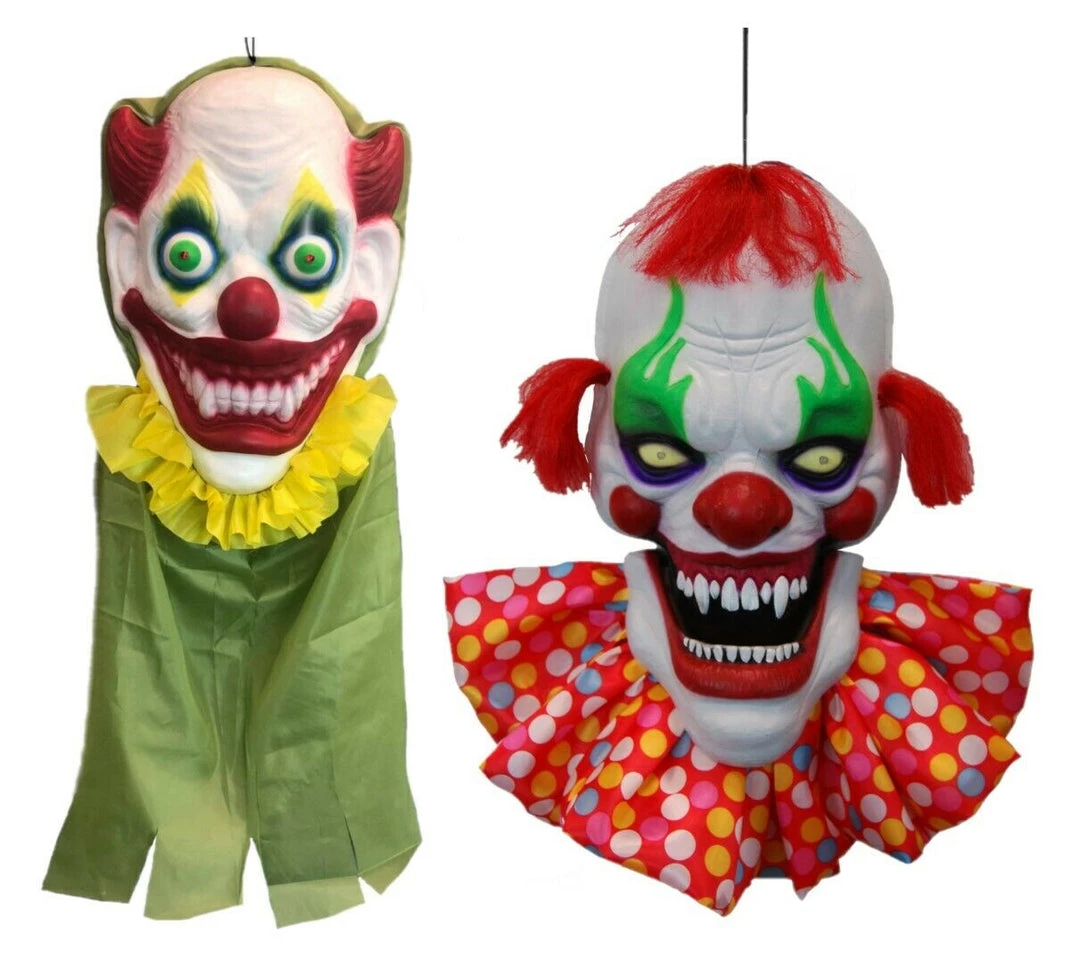 Sweidas Emmett Talking Creepy Giant Hanging Clown Head Halloween Decoration Party Supplies 1 Sweidas Emmett Talking Creepy Giant Hanging Clown Head Halloween Decoration Party Supplies