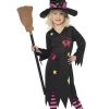 Smiffy's Halloween Costumes Cinder Witch Girls Halloween Costume Includes Witch Hat And Tights