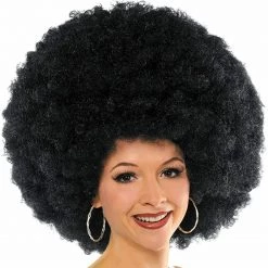 Balloonagencies Mens Ladies Black Funky Afro Wig 1970s 70s Disco Party Costume Wigs