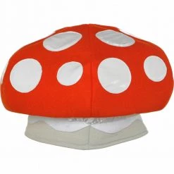 Balloon Agencies Super Mario Brothers Plush Mushroom Hat Costume Accessory