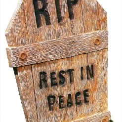Morris Costumes R.I.P Wood Like Tombstone Halloween Decoration Prop Halloween Props/Decoration