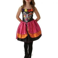 Rubie's Sugar Skull Red Rose Day Of The Dead Halloween Girls Costume Halloween Costumes
