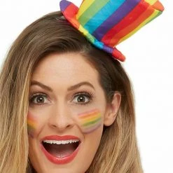 Smiffys Costume Accessories Pride Rainbow Hat Sash Tie Costume Accessory