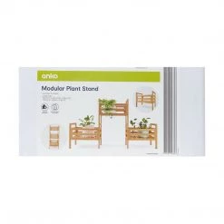 Kmart 3 Tier Modular Adjustable Wood Plant Stand Indoor Outdoor Garden Home Decor Home & Garden