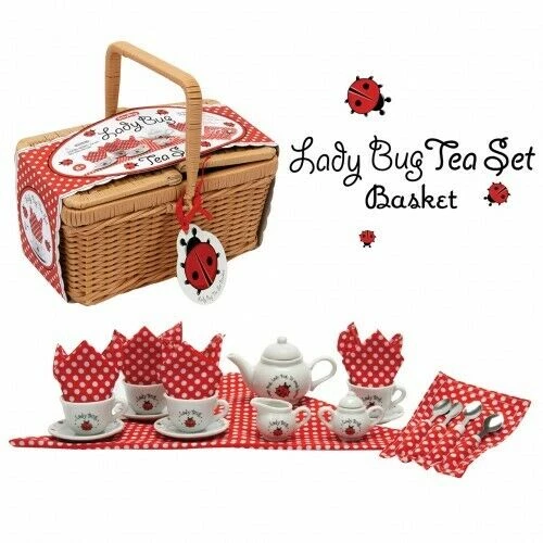 Williamvalentine Ladybug Tea Set Basket - Schylling Free Shipping! 1 Williamvalentine Ladybug Tea Set Basket - Schylling Free Shipping!