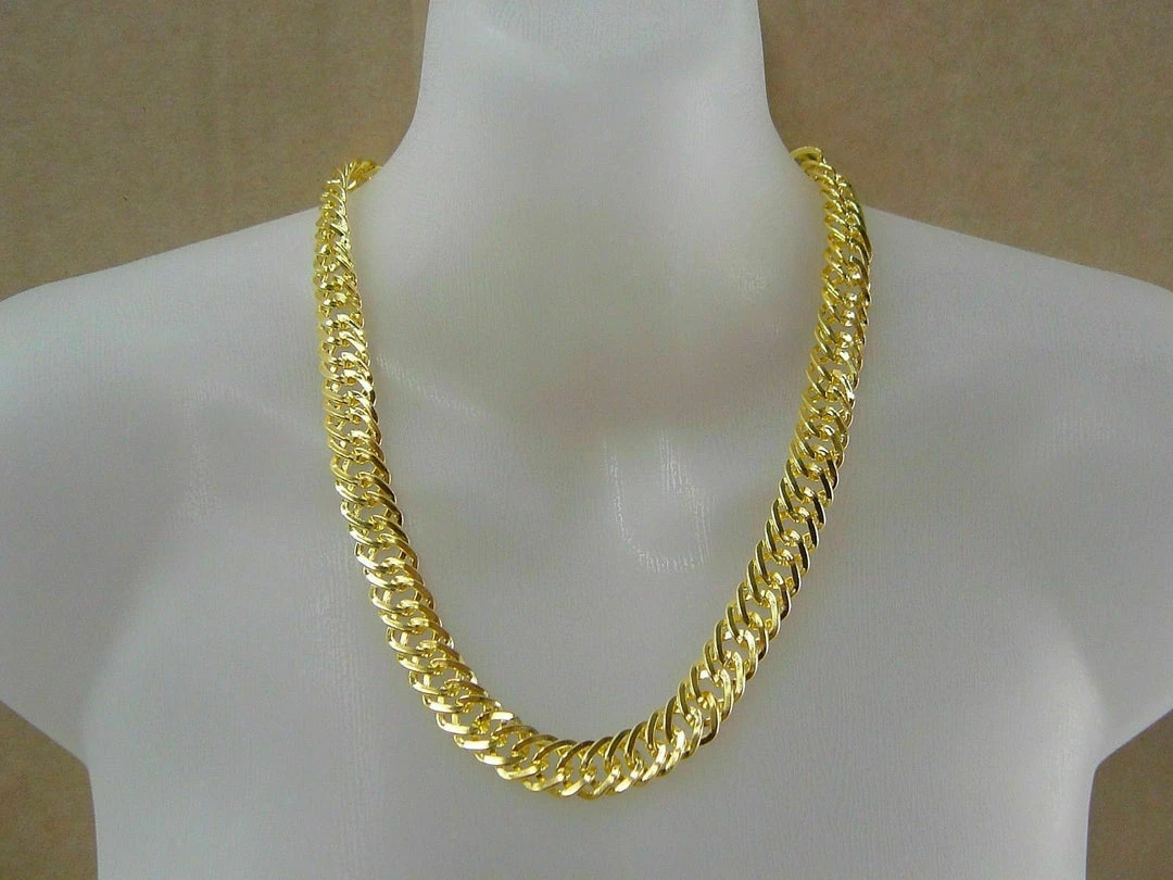 Unbranded Gold Chunky Pimp Necklace Chain Rapper Hip Hop Bling 90s 80s Costume Costume Accessories 4 Unbranded Gold Chunky Pimp Necklace Chain Rapper Hip Hop Bling 90s 80s Costume Costume Accessories
