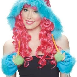 Morris Monster Rainbow Furry Hood Halloween Costume Accessory