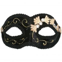 Tomfoolery Velvet Masquerade Mask With Silver Gems And Gold Glitter Costume Mask 7 Tomfoolery Velvet Masquerade Mask With Silver Gems And Gold Glitter Costume Mask