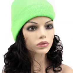 JD Fluro Neon Hi Vis Beanie Hats 80s Costume Accessory Winter Knitted Hat Costume Accessories