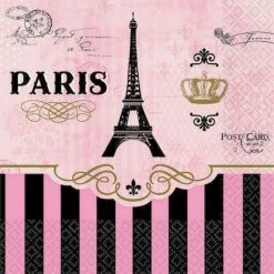 Balloon Agencies A Day In Paris Beverage Napkins 16ct Party Supplies