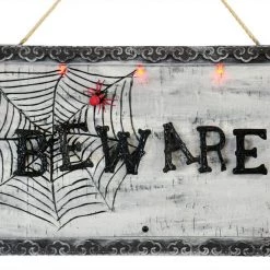 Morris Beware Spooky Animated Sign Halloween Decoration Prop