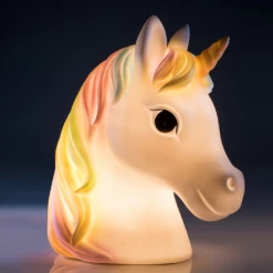 MDI Australia Rainbow Unicorn Head LED Night Light Lamp Girls Bedroom Decor Nursery Lamp