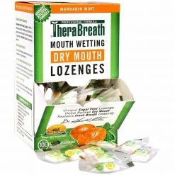 IHerb Health & Beauty TheraBreath Mouth Wetting Lozenges Mandarin Mint - Bad Breath & Halitosis