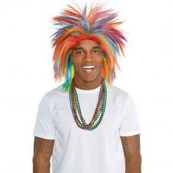 Balloon Agencies Fan Supporters Crazy Spikey Wig Ladies Mens Costume Accessory Many Colours