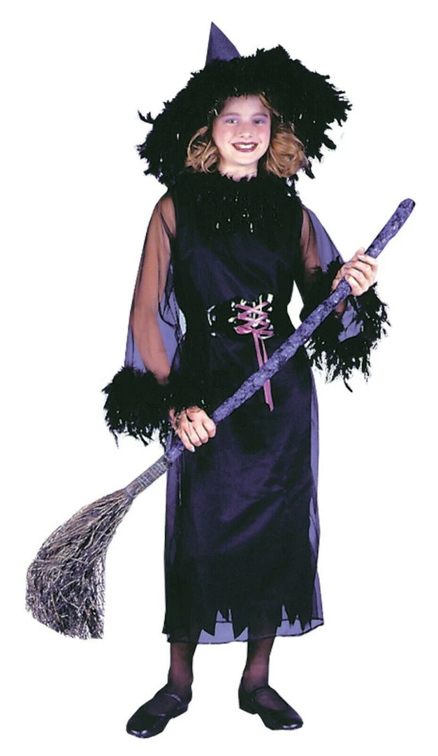 Morris Costumes Black Feather Witch Halloween Girls Costume 1 Morris Costumes Black Feather Witch Halloween Girls Costume