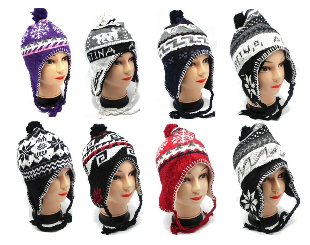 JD Party Costume Accessories Fashionable Beanie Hat With Strings Assorted Designs Ladies Knitted Beanie 1 JD Party Costume Accessories Fashionable Beanie Hat With Strings Assorted Designs Ladies Knitted Beanie