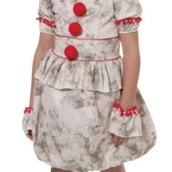 Morris Halloween Costumes Evil Dancing Clown Pennywise IT Inspired Child Scary Halloween Girls Costume