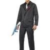Smiffys Gangster Boss Zoot Suit Pinstripe 1920s Gatsby Mens Deluxe Costume