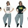 JD Party Adult Mens 80's Punk Rock Pants Fresh Prince Baggy Rapper Zebra 1980 Costume