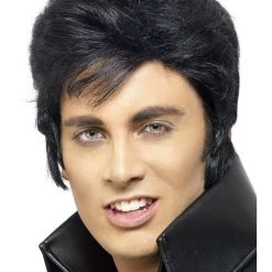 Rubies/Smiffys/Dr.Toms Elvis Presley Microphone Scarf Shades Headpiece Wig Mens Costume Accessory