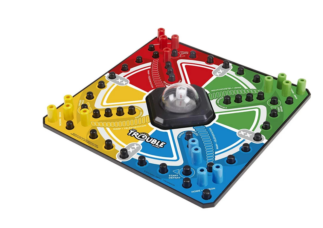 ABT Hasbro Trouble Board Game Pop-O-Matic Family Kids Game 2 ABT Hasbro Trouble Board Game Pop-O-Matic Family Kids Game