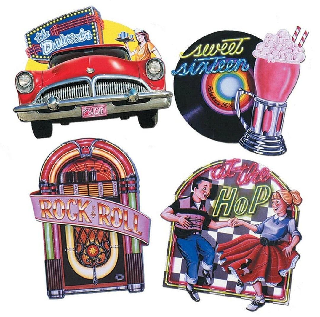 Balloon Agencies Party Supplies 50s Rock & Roll Juke Box Record Car Cardboard Cutouts Party Decoration 5 Balloon Agencies Party Supplies 50s Rock & Roll Juke Box Record Car Cardboard Cutouts Party Decoration