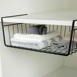 REJECT Hanging Under Shelf Basket Storage Rack For Kitchen Pantry Bathroom Cupboard BLK Home & Garden